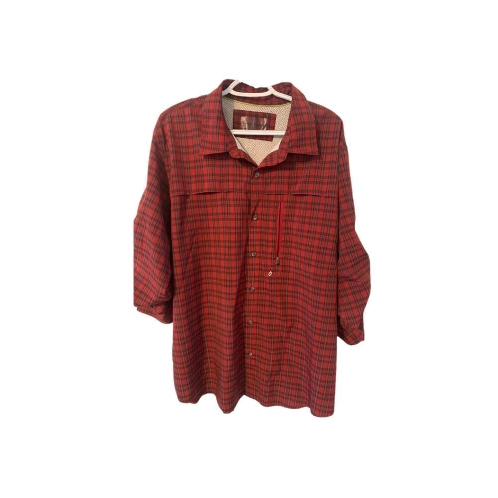 Magellan Outdoor Men's LongSleeve Red Plaid Shirt Size Xl 0720